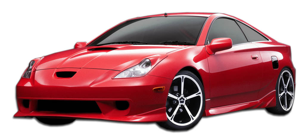 2000-2005 Toyota Celica Duraflex TD2000 Body Kit - 4 Piece - Includes TD2000 Front Bumper Cover (107501) TD3000 Side Skirts Rocker Panels (100196) TD3000 Rear Lip Under Spoiler Air Dam (100195)