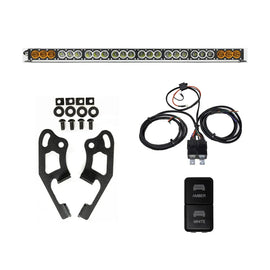 Cali Raised Sherpa Roof Rack Dual Funct. Light Bar & Mount Brckt Kit w/ Wire Harness & Tall Switch