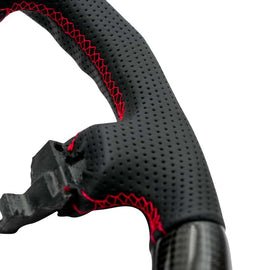 NRG 12-23 Toyota Tacoma OEM Plus Carbon Fiber Steering Wheel w/ Red Stitch & Red Center Mark