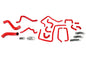 HPS Performance Silicone Hose Kit - Radiator, Heater and Ancillary Hose 57-1814-RED