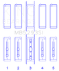 King GM 294/325/345/364CI 4.8/5.3/5.7/6.0L L20/LS1/LS2/LS4/LS6 Main Bearing Set - Size STD