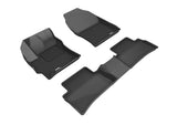 3D MAXpider 2019-2020 Toyota Corolla Hatchback Kagu 1st/2nd Row Floormats - Black