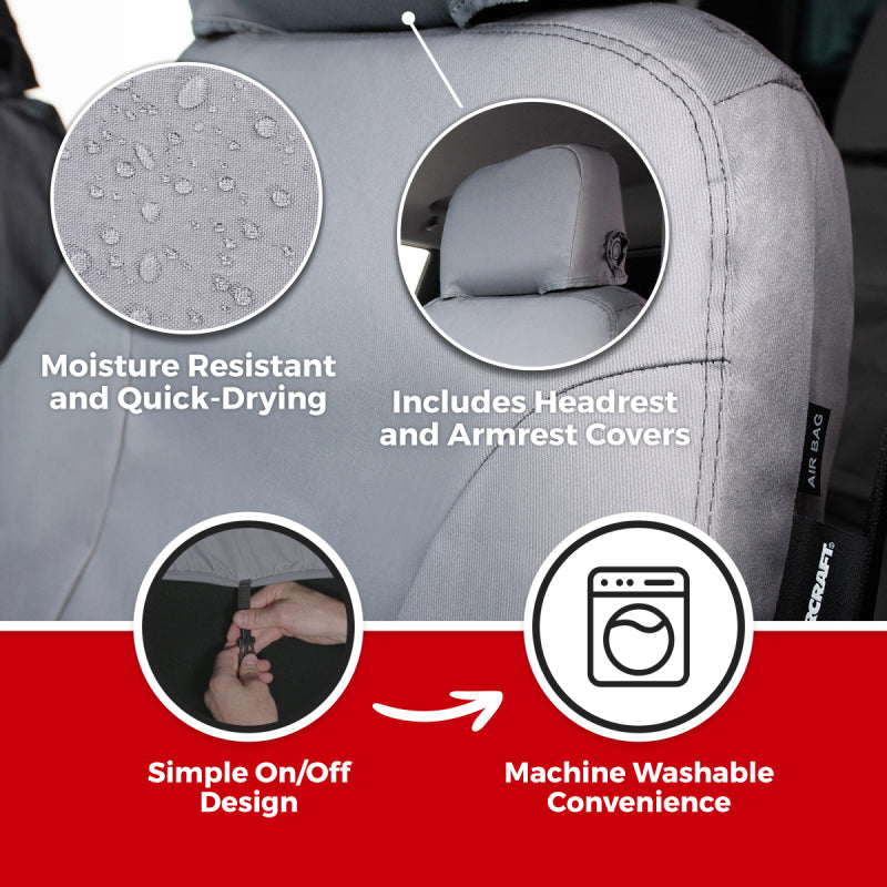 Covercraft 26-Toyota RAV4 SE SeatSaver Custom Seat Cover - Polycotton Misty Grey