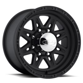 Raceline 891 Renegade 16x8in / 6x139.7 BP / 0mm Offset / 107.95mm Bore - Satin Black Wheel