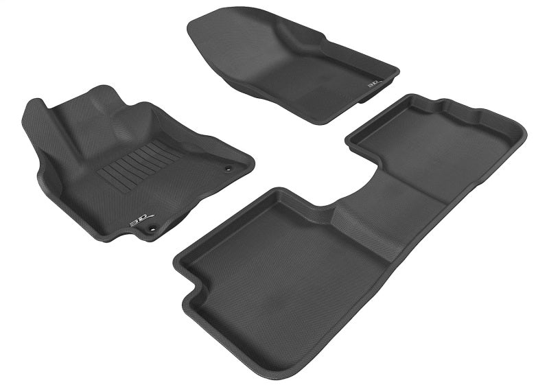 3D MAXpider 2009-2013 Toyota Matrix Kagu 1st & 2nd Row Floormats - Black