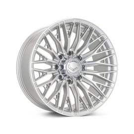 Vossen HFX-6 22x10 - 8x180 - ET-18 - Super Deep Face - 124.3 - Silver Polished Wheel