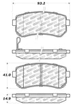 StopTech 10-13 Kia Forte Koup Street Select Rear Brake Pads