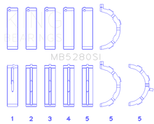 Load image into Gallery viewer, King Engine Bearings Ford 281CI/330CI 4.6L/5.4L V8 (Size STD) Main Bearing Set