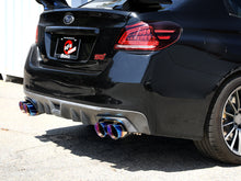 Load image into Gallery viewer, aFe Subaru WRX/STi 15-21 H4-2.0/2.5L Takeda 3in to 2-1/2in Stnlss Cat-Back Exhst w/ Blue Flame Tip