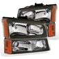 Raxiom 03-06 Chevrolet Silverado 1500 Axial Series Euro Headlights- Black Housing- Clear Lens