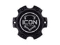 ICON 6x135 Embossed Center Cap - Satin Black/White