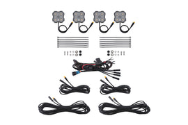 Diode Dyamics Rock Light - Amber/White - M8 4-Pack