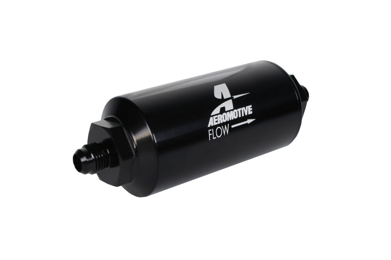 Aeromotive In-Line Filter - AN-06 238 Stainless Mesh Element - Anodized Black
