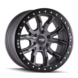 Dirty Life 9303 DT-1 17x9/5x127 BP/-38mm Offset/78.1mm Hub Matte Gunmetal Wheel - Beadlock