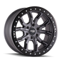 Dirty Life 9303 DT-1 17x9/6x139.7 BP/-12mm Offset/106mm Hub Matte Gunmetal Wheel - Beadlock