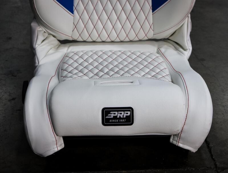 PRP EnduroDaily Reclining Suspension Seat - Black/Orange Vinyl - Passenger