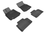 3D MAXpider 2007-2012 Lexus LS460 Kagu 1st & 2nd Row Floormats - Black