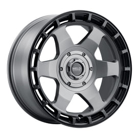 Weld Off-Road Ridge 20x9 - 5x127 / 5x139.7 BP - ET0 - 87.1mm CB - Satin Gunmetal Wheel (Black Ring)