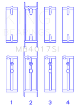 Load image into Gallery viewer, King Engine Bearings GM 231 (3800) V6 (Size STD) Main Bearing Set
