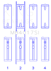 King Engine Bearings GM 231 (3800) V6 (Size STD) Main Bearing Set
