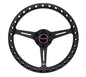 NRG Aluminum Steering Wheel 330mm - Extra Light - Ergonomic Grip - Anadized Black