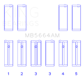 King Engine Bearings Nissan QR25DE DOHC 16 Valves (Size +0.75) Main Bearing Set