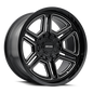 Mayhem 8117 Hermosa 20x10 / 5x127 BP/ -25mm Offset / 87mm Hub Black/Milled Wheel