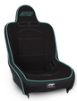 PRP Premier High Back Suspension Seat- Black/Teal Tweed