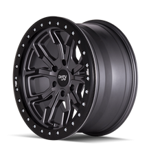 Load image into Gallery viewer, Dirty Life 9303 DT-1 17x9/5x114.3 BP/-12mm Offset/72.6mm Hub Matte Gunmetal Wheel - Beadlock