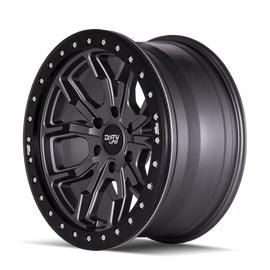Dirty Life 9303 DT-1 17x9/5x127 BP/-38mm Offset/78.1mm Hub Matte Gunmetal Wheel - Beadlock