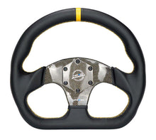 Load image into Gallery viewer, NRG Carbon Fiber Flat Bottom Steering Wheel (320mm) Red CF Center w/Red Stitch/Center Mark