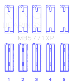 King Engine Bearings Hyundai G4KF Crankshaft Main Bearing Set