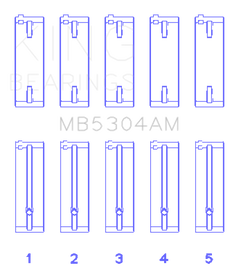 King Engine Bearings Kia/Mazda DOHC 16 Valve/SOHC 16 Valve/SOHC 8 Valve (Size STD) Main Bearing Set