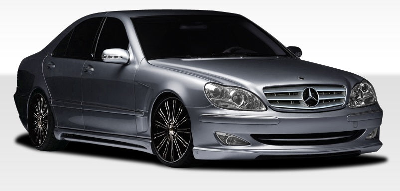 2000-2002 Mercedes S Class W220 Duraflex W-2 Body Kit (long wheelbase) - 4 Piece - Includes W-2 Front Bumper Cover (107719) W-2 Side Skirts Rocker Panels (107720) W-2 Rear Bumper Cover (107721)