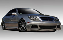Load image into Gallery viewer, 2000-2002 Mercedes S Class W220 Duraflex W-3 Body Kit ( long wheelbase models only) - 4 Piece - Includes W-3 Front Bumper Cover (108810) W-2 Side Skirts Rocker Panels (107720) W-2 Rear Bumper Cover (107721)