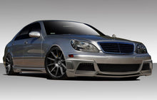 Load image into Gallery viewer, 2003-2006 Mercedes S Class W220 Duraflex W-3 Body Kit - 4 Piece - Includes W-3 Front Bumper Cover (108812) W-2 Side Skirts Rocker Panels (107720) W-2 Rear Bumper Cover (107721)