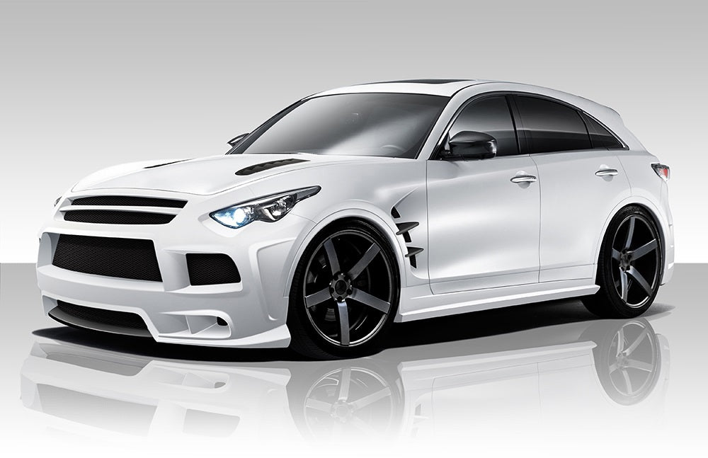 2009-2011 Infiniti FX35 FX50 QX70 Duraflex CT-R Body Kit - 4 Piece - Includes CT-R Front Bumper Cover (108986) CT-R Side Skirt Rocker Panels (108987) CT-R Rear Bumper Cover (108988)
