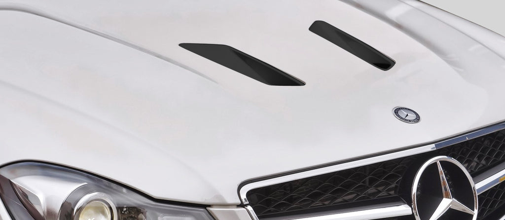 Universal Duraflex Black Series Look Hood Ducts Scoops Vents - 2 Piece