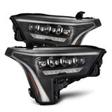 AlphaRex (NOVA-Series) (22+) Toyota Tundra Projector Headlights - Black w/ White DRL