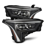 AlphaRex (LUXX-Series) (22+) Toyota Tundra Projector Headlights - Black w/ Amber DRL