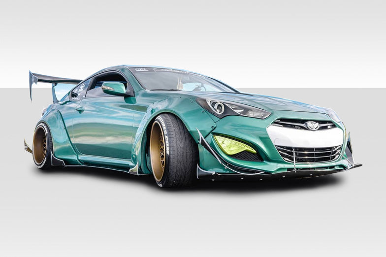 2010-2016 Hyundai Genesis Coupe 2dr Duraflex Circuit 75 MM Fender Flare Kit - 4 Piece - Includes Circuit Front Fender Flares (112625) Circuit Rear Fender Flares (112626)