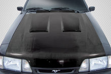 Load image into Gallery viewer, 1987-1993 Ford Mustang Carbon Creations Heat Extractor Hood - 1 Piece