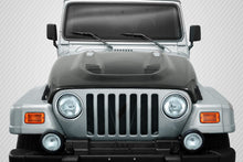 Load image into Gallery viewer, 1997-2006 Jeep Wrangler Carbon Creations DriTech Power Dome Hood - 1 Piece
