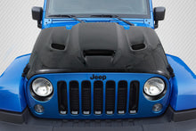Load image into Gallery viewer, 2007-2018 Jeep Wrangler Carbon Creations DriTech Hellcat Look Hood - 1 Piece