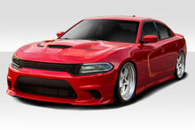 Load image into Gallery viewer, 2015-2023 Dodge Charger Duraflex Hellcat Look Kit - 4 Piece - Includes Hellcat Look Front Bumper (113230) Hellcat Look Rear Bumper (113231) SRT Look Side Skirts (108036)