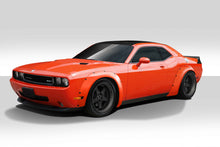 Load image into Gallery viewer, 2008-2023 Dodge Challenger Duraflex Novara Wide Body Kit - 7 Piece - Includes Novara Wide Body Front Fender Flares (112459) Novara Wide Body Rear Fender Flares (112460) Novara Wing (113231)