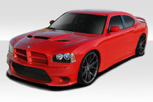 Load image into Gallery viewer, 2006-2010 Dodge Charger Duraflex Hellcat Look Complete Kit - 5 Piece - Includes Hellcat Look Front Bumper (113290) Hellcat Look Side Skirts (113291) Hellcat Look Rear Bumper (113292) Hellcat Look Hood (113198)