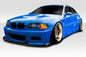 2001-2006 BMW M3 E46 Duraflex Circuit Wide Body Kit - 8 Piece - Includes Circuit Front Lip Spoiler (113447) Circuit Front Fender Flares (113449) Circuit Rear Fender Flares (113450) Circuit Rear Wing Spoiler (113451)