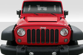 2007-2018 Jeep Wrangler Duraflex Rage Hood - 1 Piece