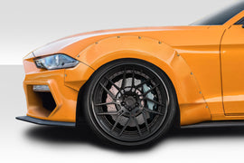 2018-2023 Ford Mustang Duraflex Grid Wide Body Front Fender Flares - 4 Piece